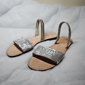 Lily Pulitzer Amelia Crystal Silver Sandals